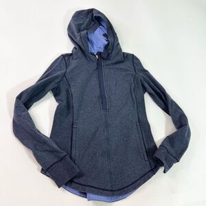 lululemon athletica Dark Gray Hoodie with Light Blue Lining
